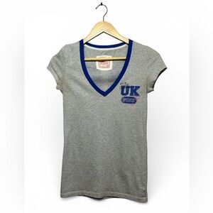Victoria’s Secret PINK Striped V-Neck T-Shirt University Of Kentucky